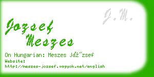 jozsef meszes business card